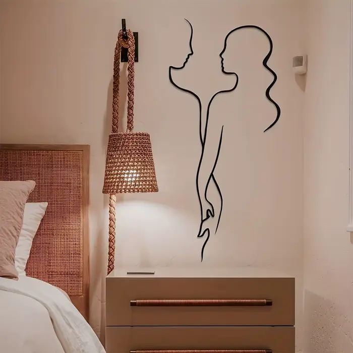 Les autocollants muraux Couple Line conviennent aux salons et aux chambres à coucher