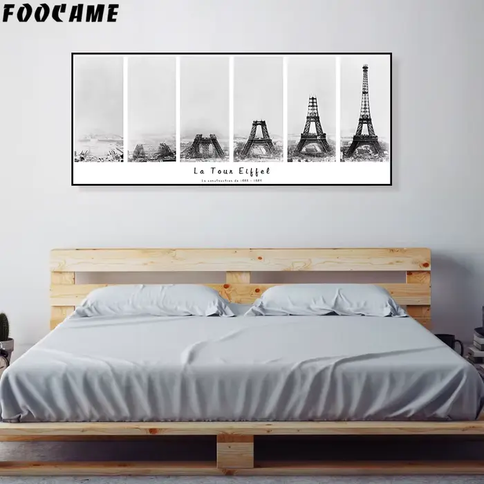 Affiche de photographie de tour Eiffel Time-Lapse