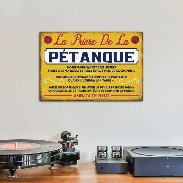 Panneau métallique Vintage français