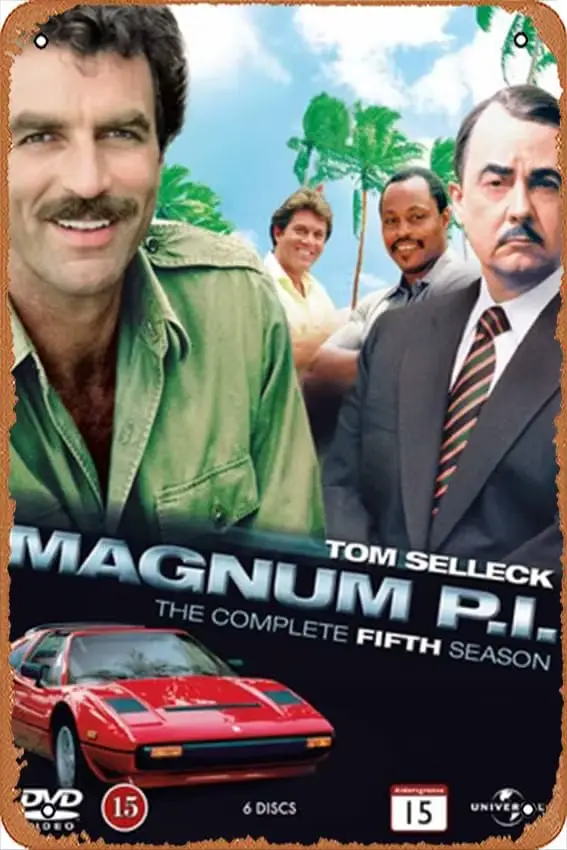 Affiches de films et de téléviseurs vintage, Magnum, PI, 18 logos, art mural, décoration pour bars, 