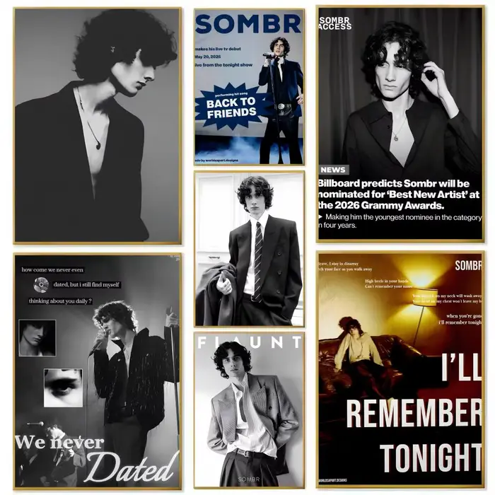 Affiche de chanteur s-ombr en papier imprimé