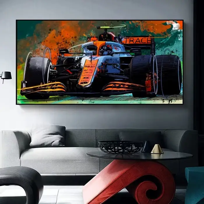 Peinture sur toile colorée populaire moderne