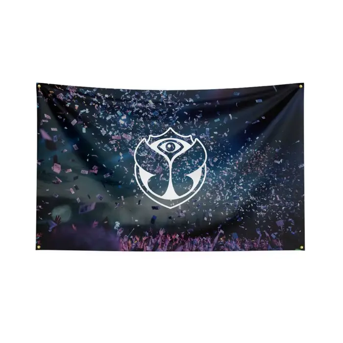 Tomorrowland-Banderole de musique électronique, impression numérique, sensation de festival, polyest