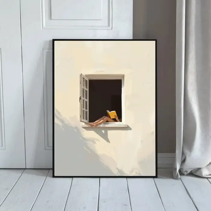 Affiche murale minimaliste fenêtre