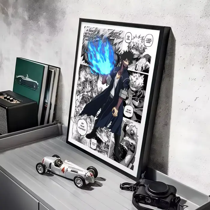 Autocollants d'affiche My Hero A-Academia, peinture murale, sparadrap muraux auto-adhésifs pour cham