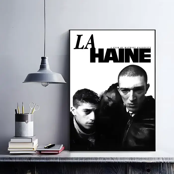 Affiche de film La H-Haine, autocollants muraux modernes et minimalistes pour décoration de maison, 