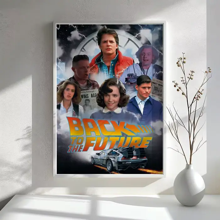 Affiche de film science-fiction B-Back to the Future, décoration murale polyvalente HD imperméable, 