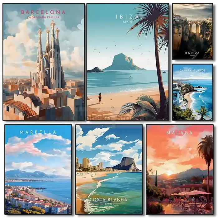 Affiche de voyage d'espagne
