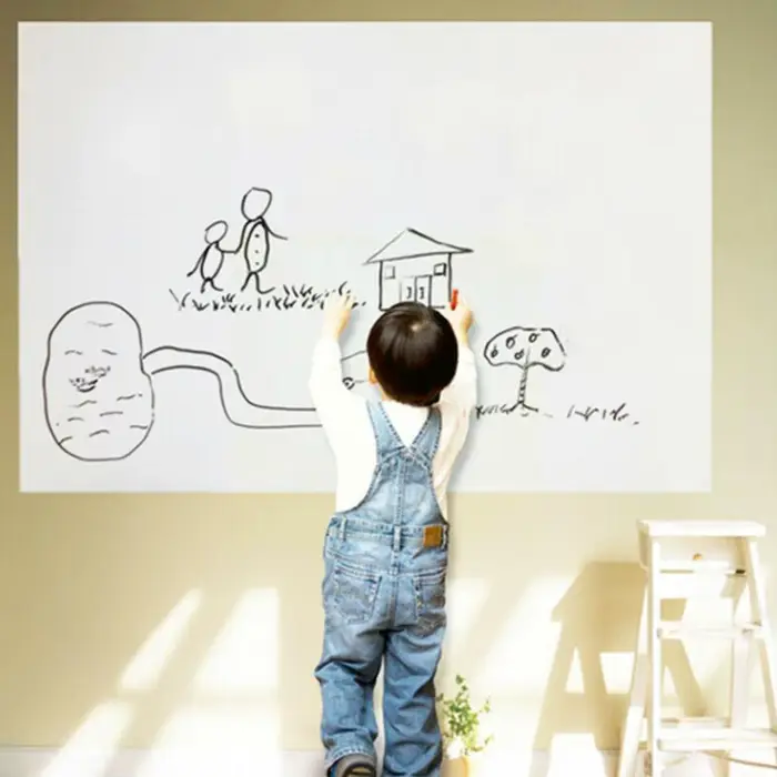 Tableau Blanc Effaçable en PVC Fuchsia, Autocollant Mural, Graffiti, Éducation