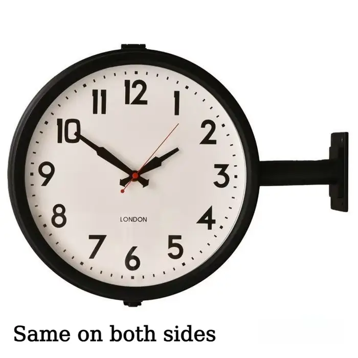 Horloge murale double face simple, horloge murale d'angle, horloge de luxe légère haut de gamme, hor