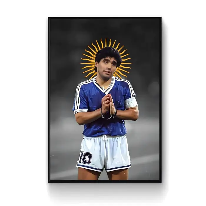 Affiche de footballeur D-Diego Maradona-a, art mural HD imperméable et auto-adhésif, idéal pour la d