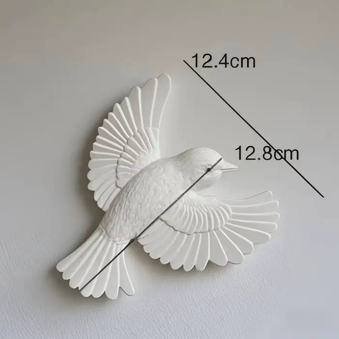 Décoration murale européenne en relief avec oiseaux