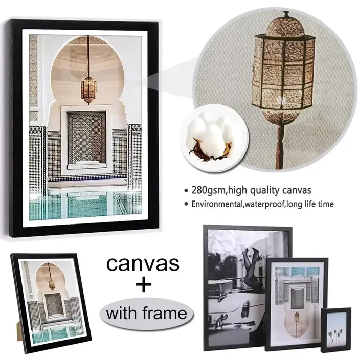 Cadre photo avec peinture sur toile pour femme