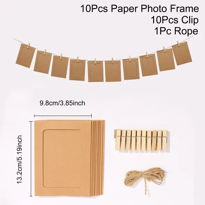 Clip pour cadre photo, Mur photo, Bannière Joyeux Anniversaire, Décoration Anniversaire de Mariage, 