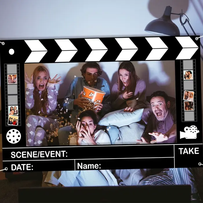 Cadre de photomaton en forme de claquette de cinéma