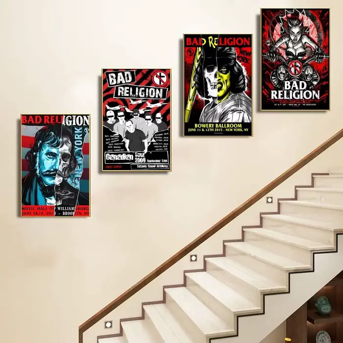 B-bad r-religion affiche haute qualité impression étanche mur Art autocollant pour Bar salon décor cadeau