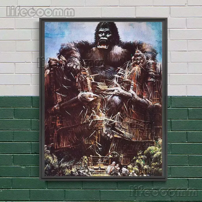 Toile d'art mural le monstre gorille qui revital la ville