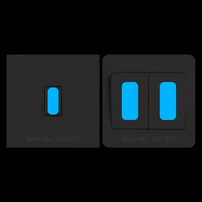 Étiquette de bouton de commutation rectangulaire