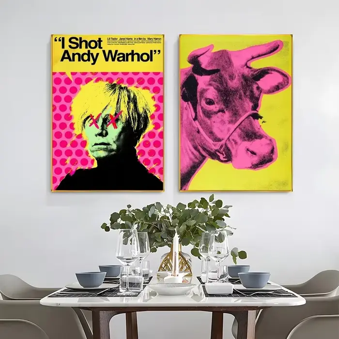 A-Andy W-Warhol-Affiche imprimée sur toile HD