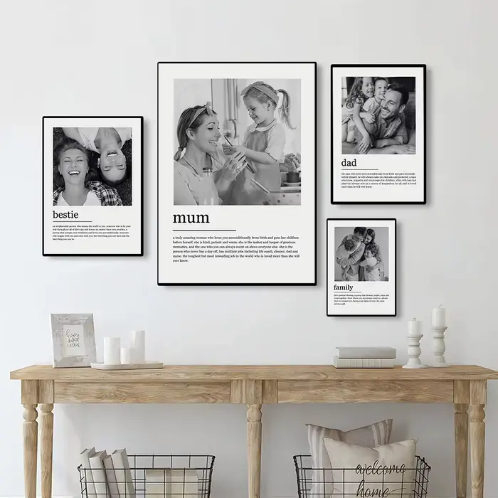 Peinture sur toile personnalisée avec photo de famille