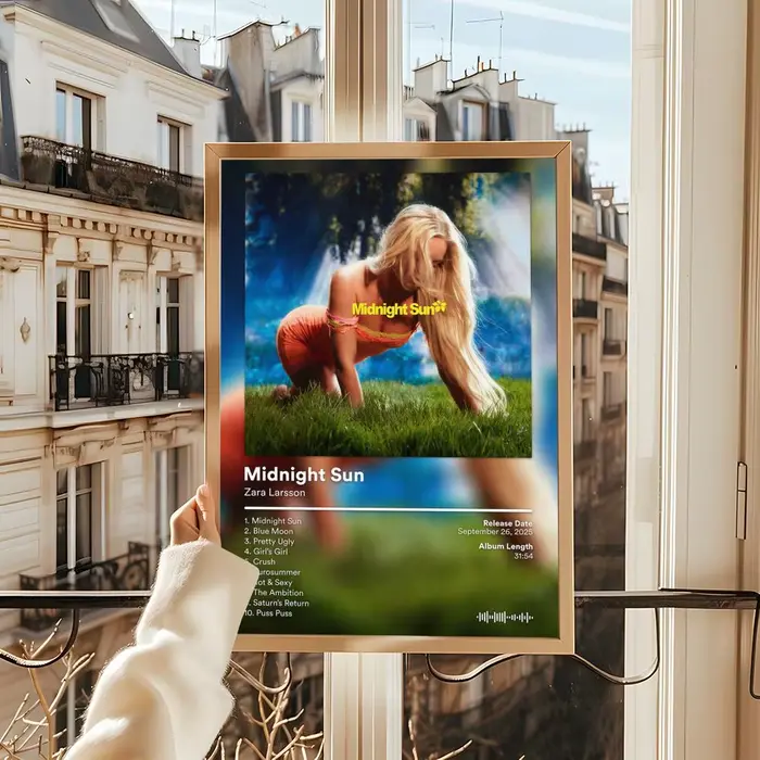 Autocollants d'affiche d'album Z-Zara L-Larsson, peinture HD, art auto-adhésif pour chambre à coucher, salon, décoration de la maison, autocollants muraux modernes, cadeau