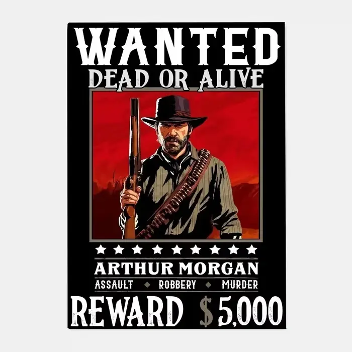 Affiche de jeu r-rouge Dead Redemption 2 RDR2, toile d'art HD, peinture, décoration de maison, salon