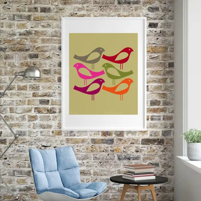 Impression d'art d'oiseaux Be Different
