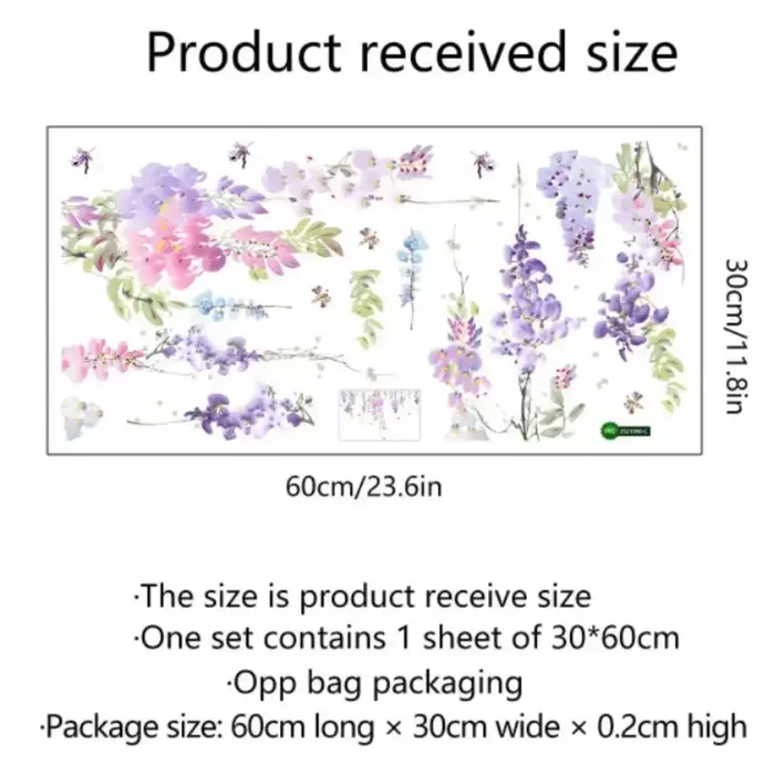 Autocollants muraux floraux plantes à fleurs