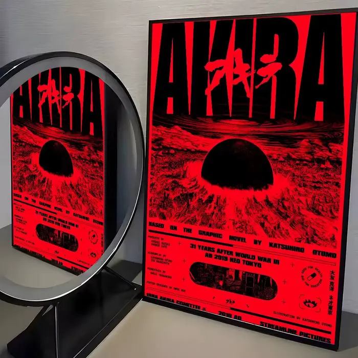 Affiche d'anime classique A-Akira, toile HD, papier d'impression esthétique avancé, art mural pour s
