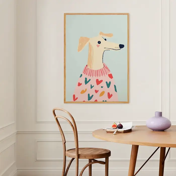 Affiche esthétique minimaliste pour chien