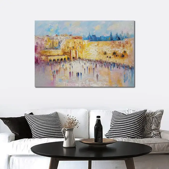 Toile juive de jérusalem imprimée
