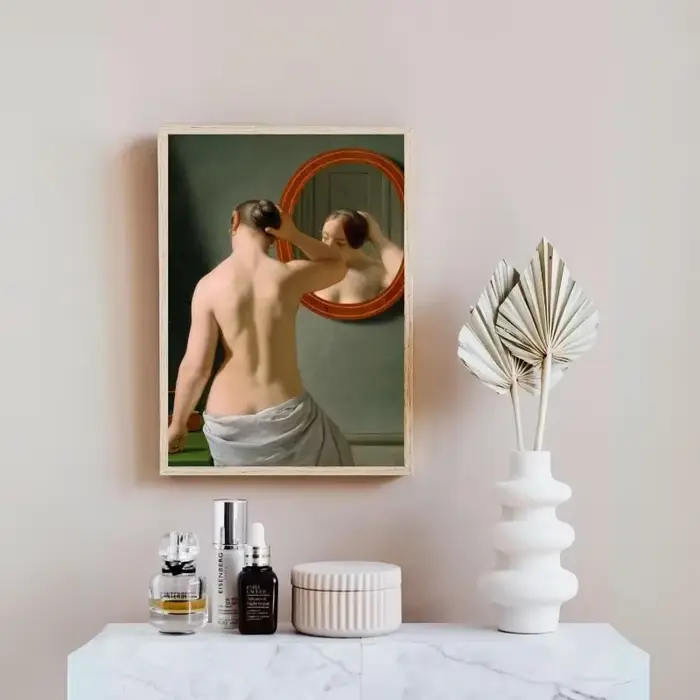 Toile de Portrait de bain de femme Vintage