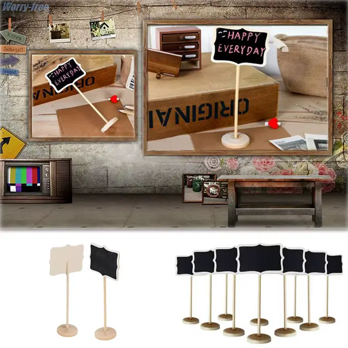 Mini tableau noir à craie en bois