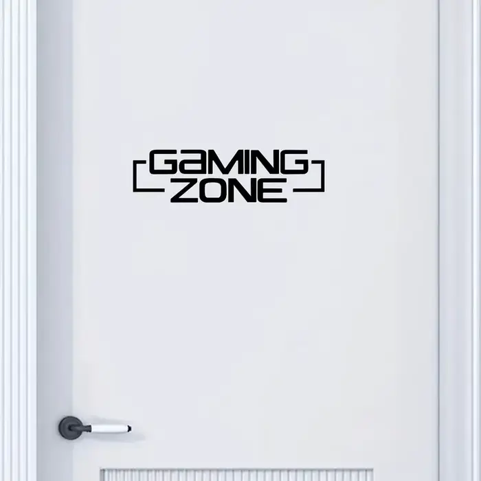 Décor de Zone de jeu-texte audacieuse « ZONE de GAMING », décoration moderne de salle de jeu-autocol