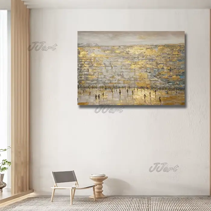 Peinture à l'huile sur toile originale juive
