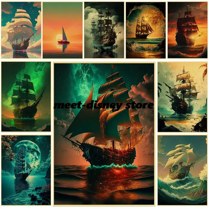 Affiches de bateau Pirate