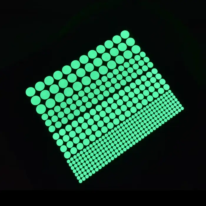 Autocollants muraux lumineux fluorescents, points lumineux, autocollants décoratifs auto-adhésifs po