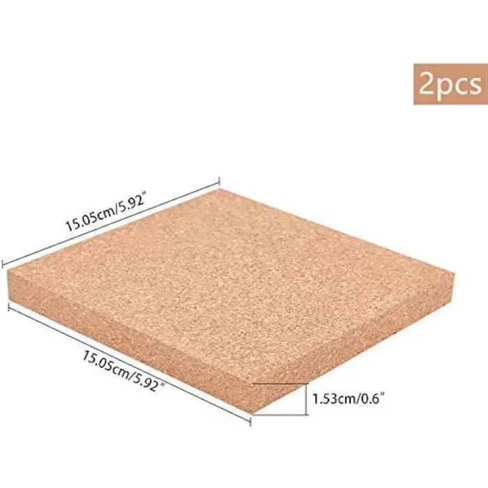 Carreaux de liège carrés pour décoration murale