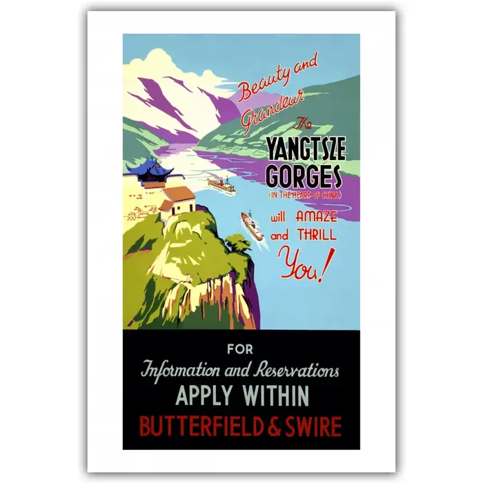 Affiche de voyage vintage, Cannes, Chine, Congo, CriferrCuba