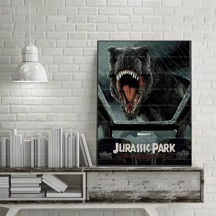 Affiche rétro du film classique 208.assic Park