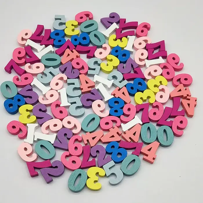 Alphabet mixte en bois, lettres de décoration pour la maison, chiffres DIY