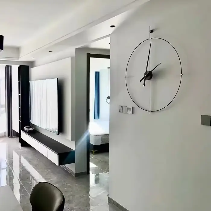 Grande horloge murale silencieuse 3D