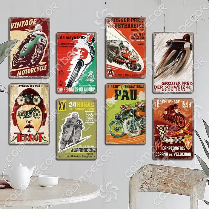 Affiche de moto Vintage