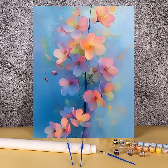 Peinture par numéros de figurines de fleurs de Lotus, image de coloriage, œuvre d'art, bricolage, pe