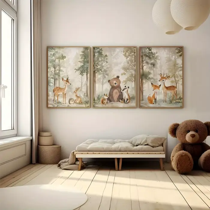 Affiche imprimée sur toile de forêt