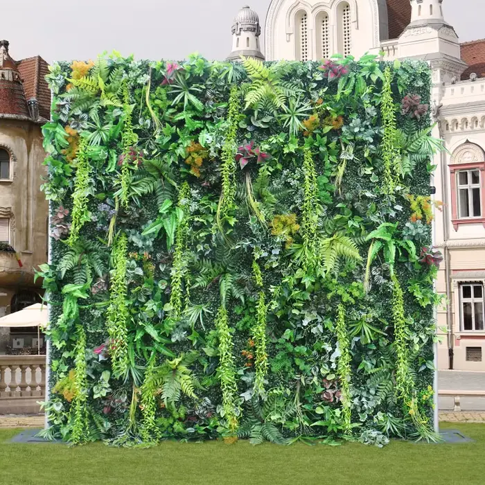 5D plantes vertes gazon mur enroulable tissu