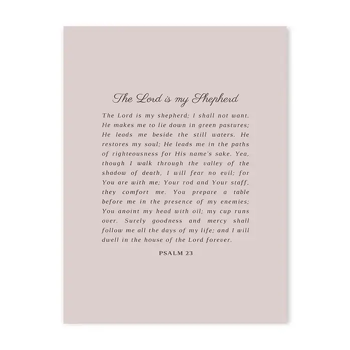 Toile de peinture de jardin avec nœud Boho rose, écriture de la Bible chrétienne, affiche d'art, gal