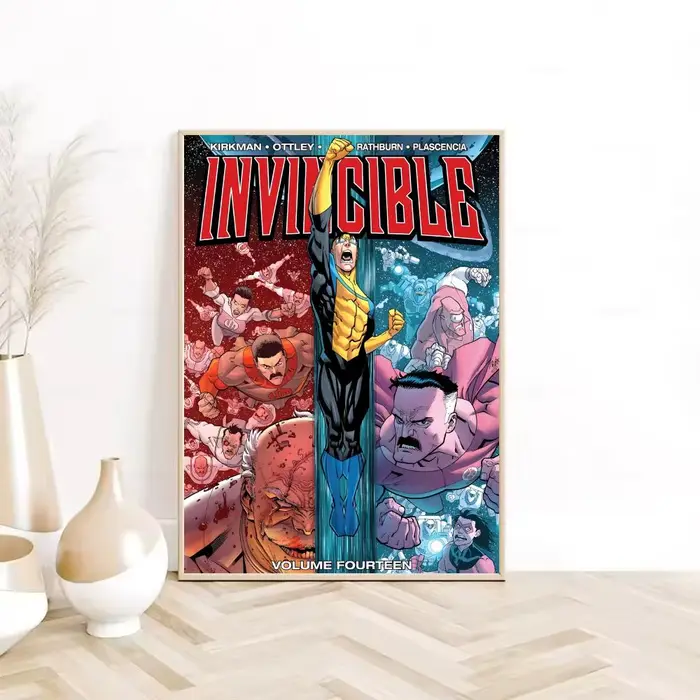 Affiche de bande dessinée de la série d'animation de super-héros I-Invincible-MT, autocollant artist