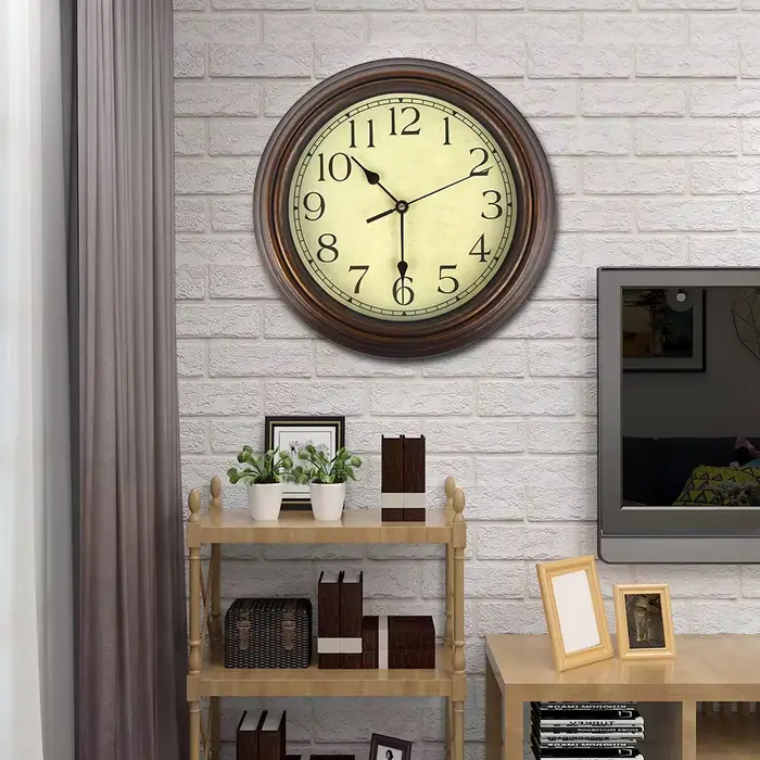 Horloge murale grande avec mécanisme d'horloge rétro américain