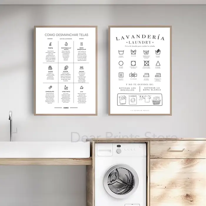 Toile d'art mural pour buanderie espagnole